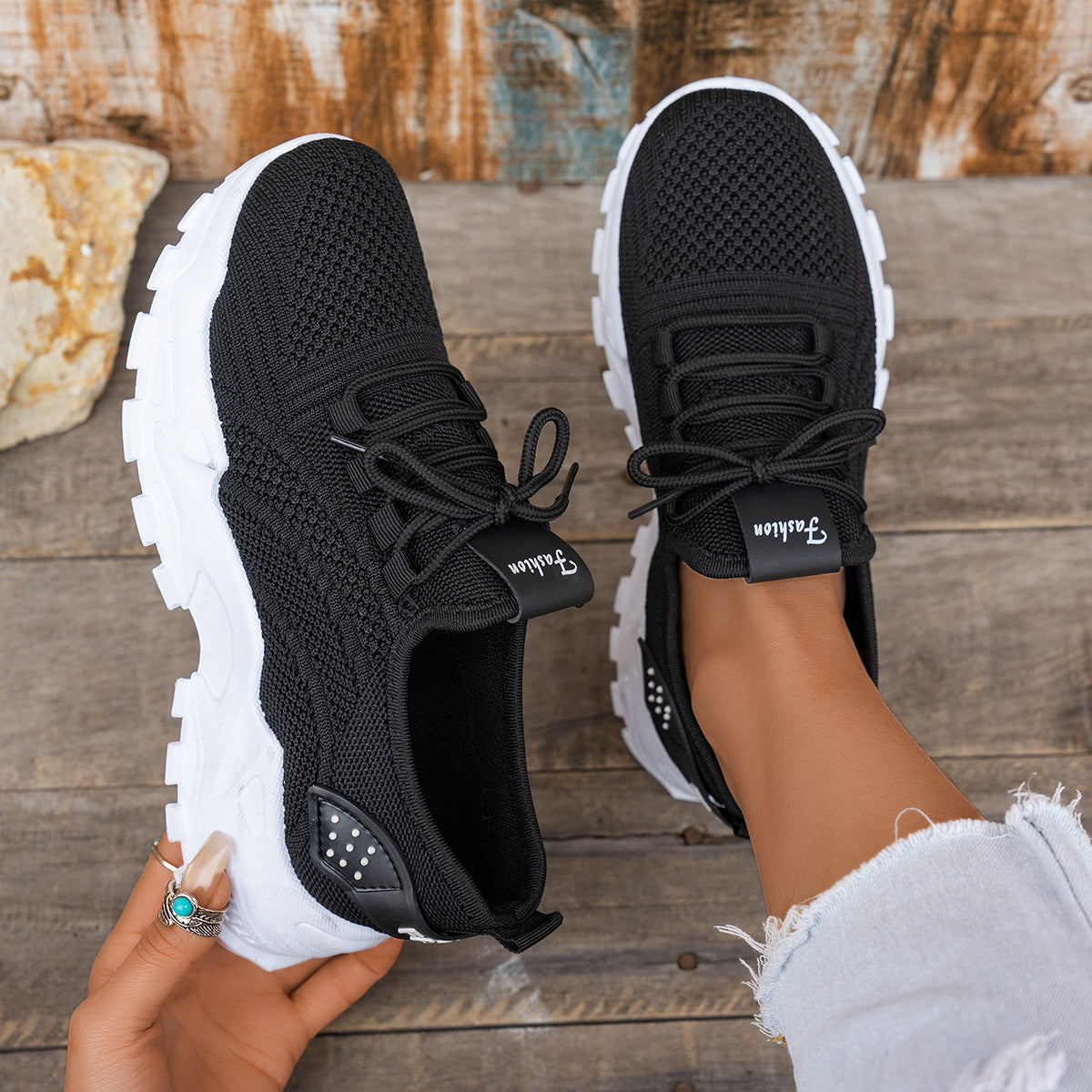Flyknit Mesh Women's Breathable Casual Sneakers