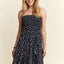Robe tube florale smockée avec poches pour l'été