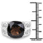 7.09 Carat Genuine Smoky Quartz Sterling Silver Ring