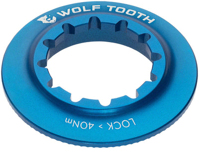 Anillo de bloqueo de rotor Centerlock Wolf Tooth - Rosca interna azul