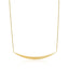 14k Yellow Gold Necklace with Polished Curved Bar Pendant