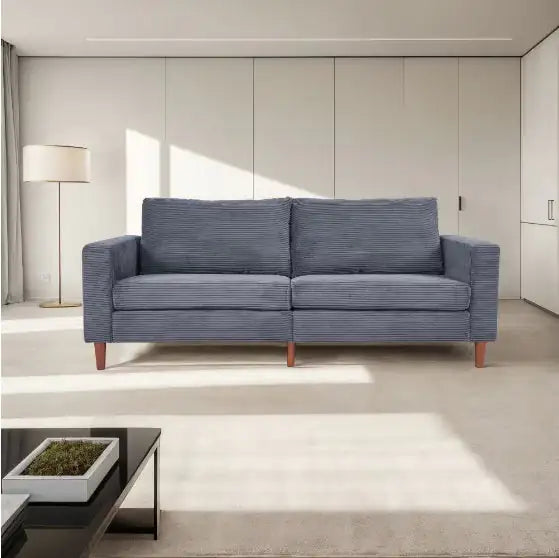Sofá de Lino Gris Elegante