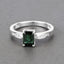 1.19 Carat Green Tourmaline & Diamond 14K White Gold Ring
