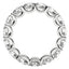 Round Cut Lab Grown Diamond Eternity Ring in 14k White Gold