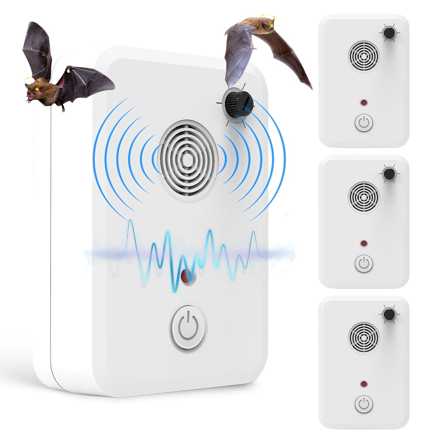 4-Pack Ultrasonic Bat & Pest Repellent Device