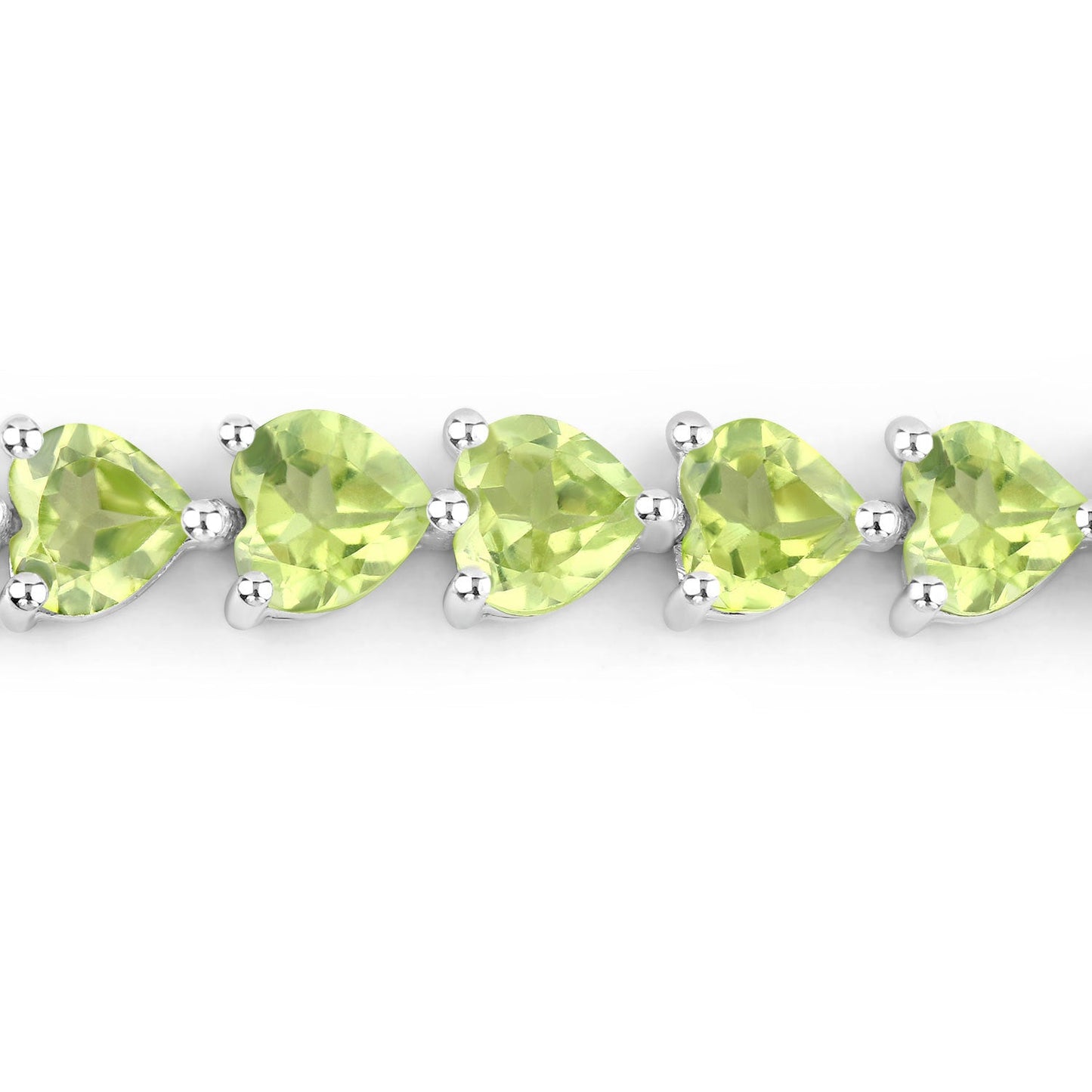 Pulsera de Plata Esterlina .925 con Peridoto Genuino de 13.64 Quilates