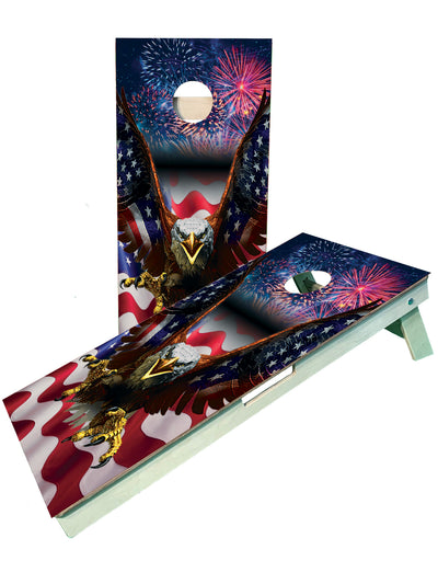 Patriotic Eagle Fireworks Cornhole Boards - Korvel
