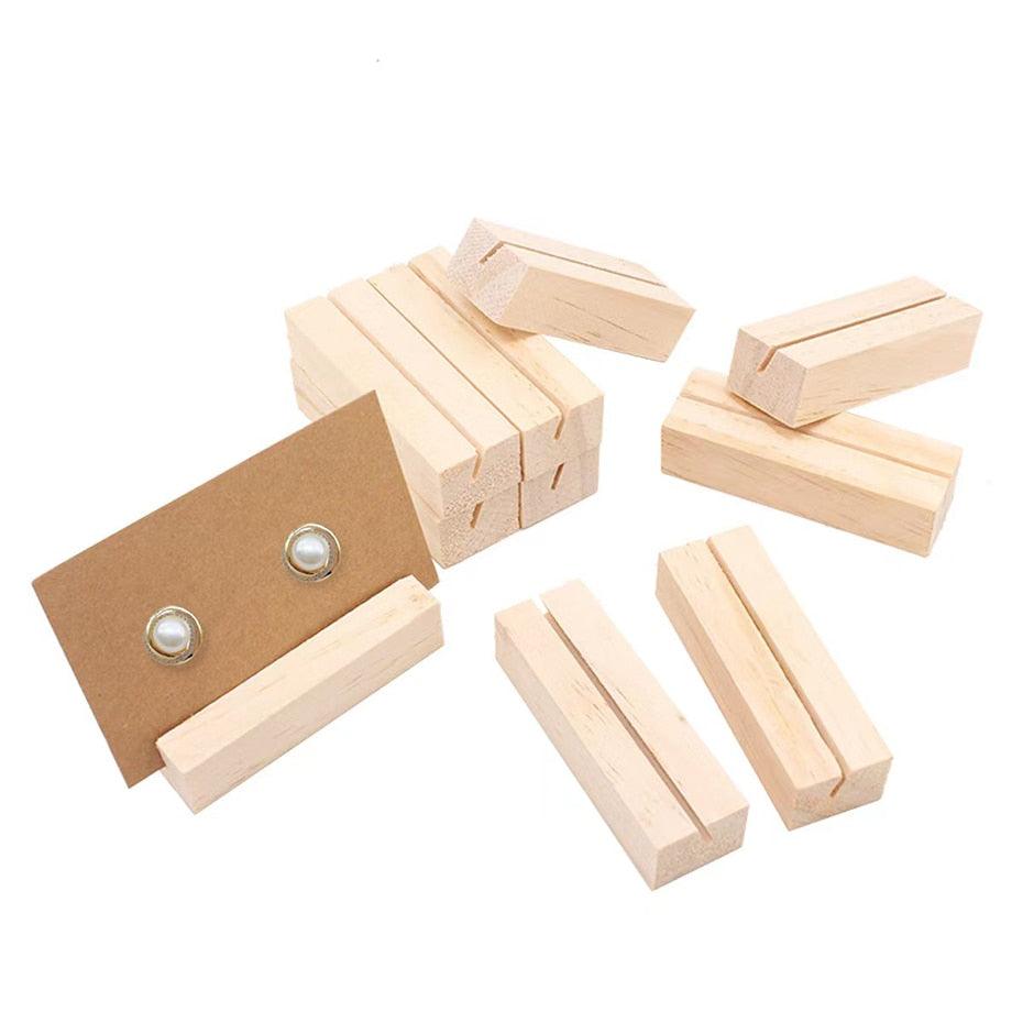 Soporte de Exhibición de Joyería de Madera Elegante para Pendientes y Anillos