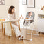 Chaise haute compacte facile à nettoyer avec plateau réglable - Gris