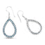 Boucles d'oreilles en argent sterling avec topaze bleue de Londres de 4,32 carats