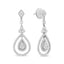 Boucles d'oreilles pendantes en diamant en or blanc 18K en forme de goutte