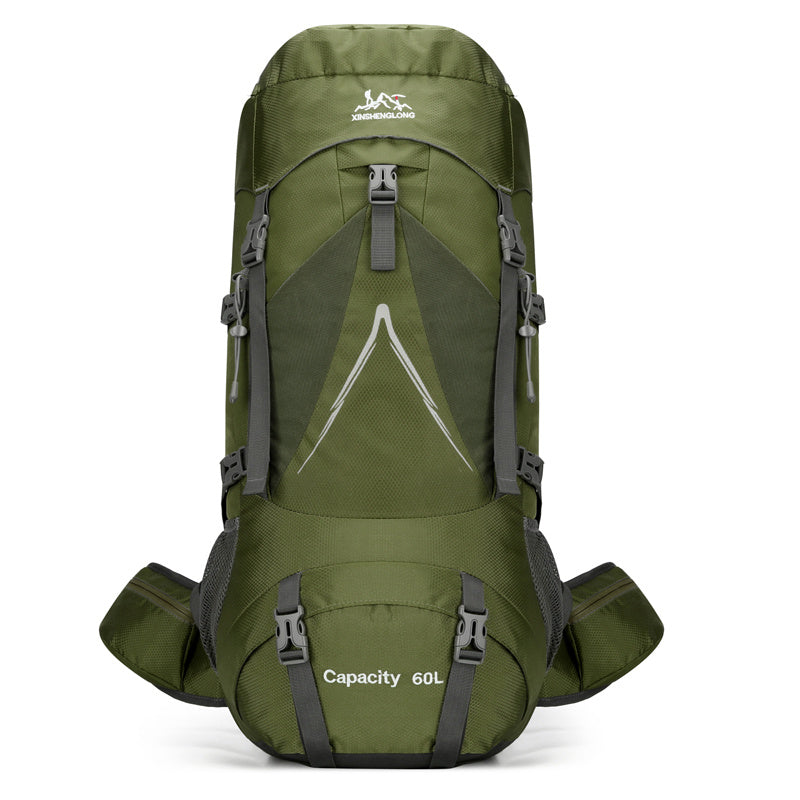 New Backpack Outdoor Hiking Bag 60L Large Capacity Nylon Travel Camping Hiking Backpack - Korvel