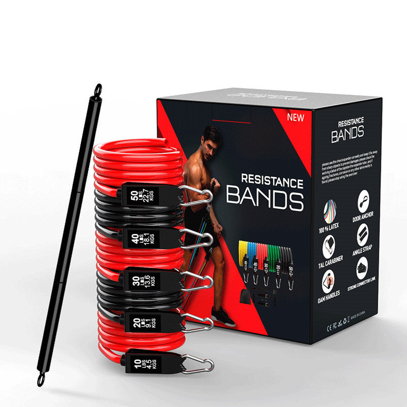 Versatile Latex Resistance Bands with Pull Rope System - Korvel