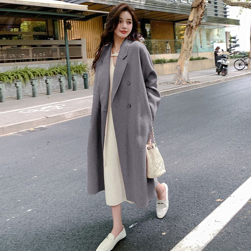 Manteau en Cachemire et Laine Double-Face pour Femmes