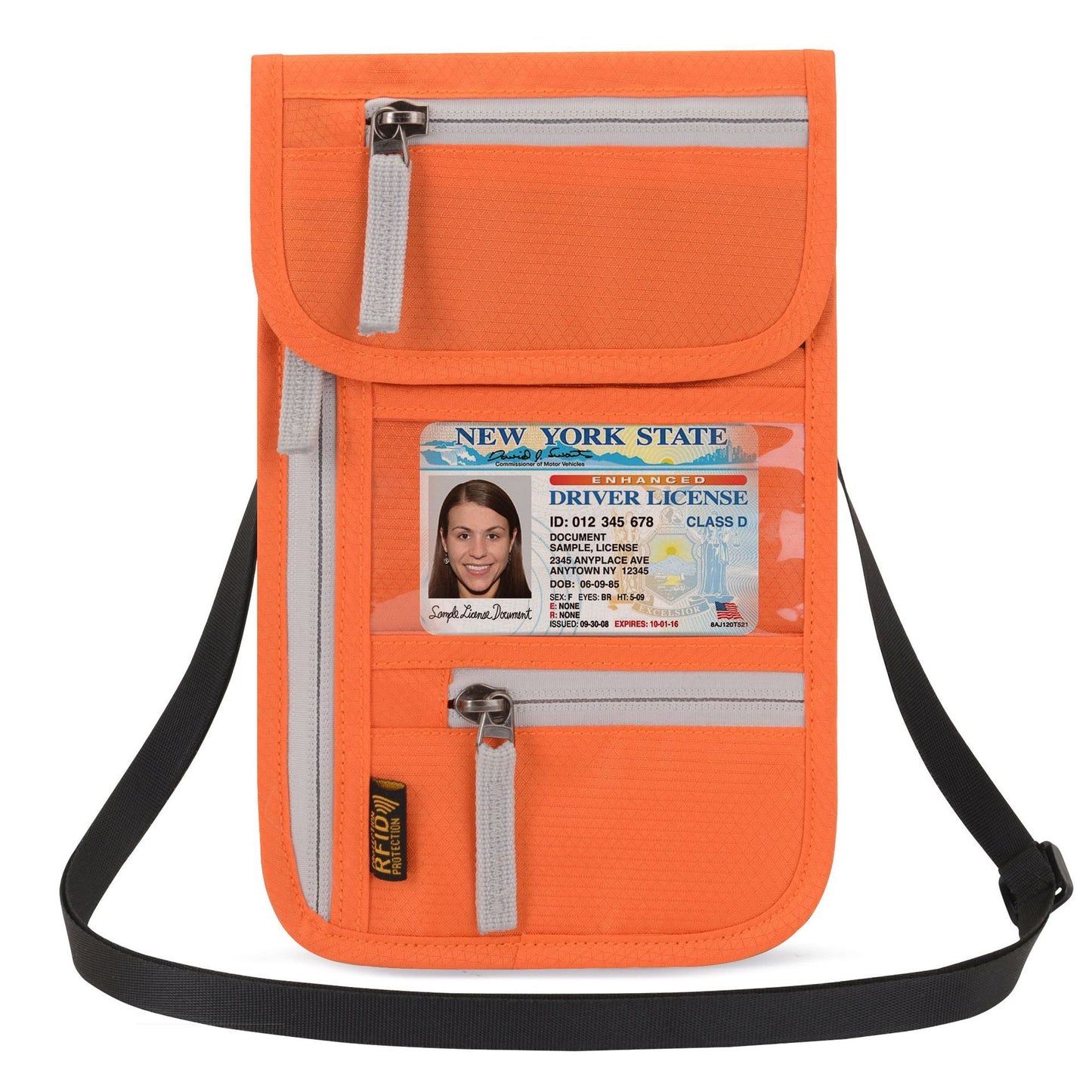 Soporte de Pasaporte Impermeable Multifuncional para Cuello