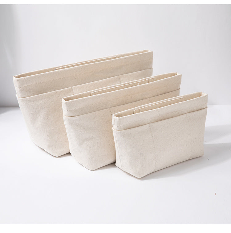 Cotton Canvas Travel Organizer Bag for Makeup