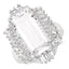 9.77 Carat Crystal Quartz & White Topaz Sterling Silver Ring