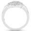 Bague en Argent Sterling Plaquée Or Jaune 14K avec Diamants Blancs de 0,29 Carat