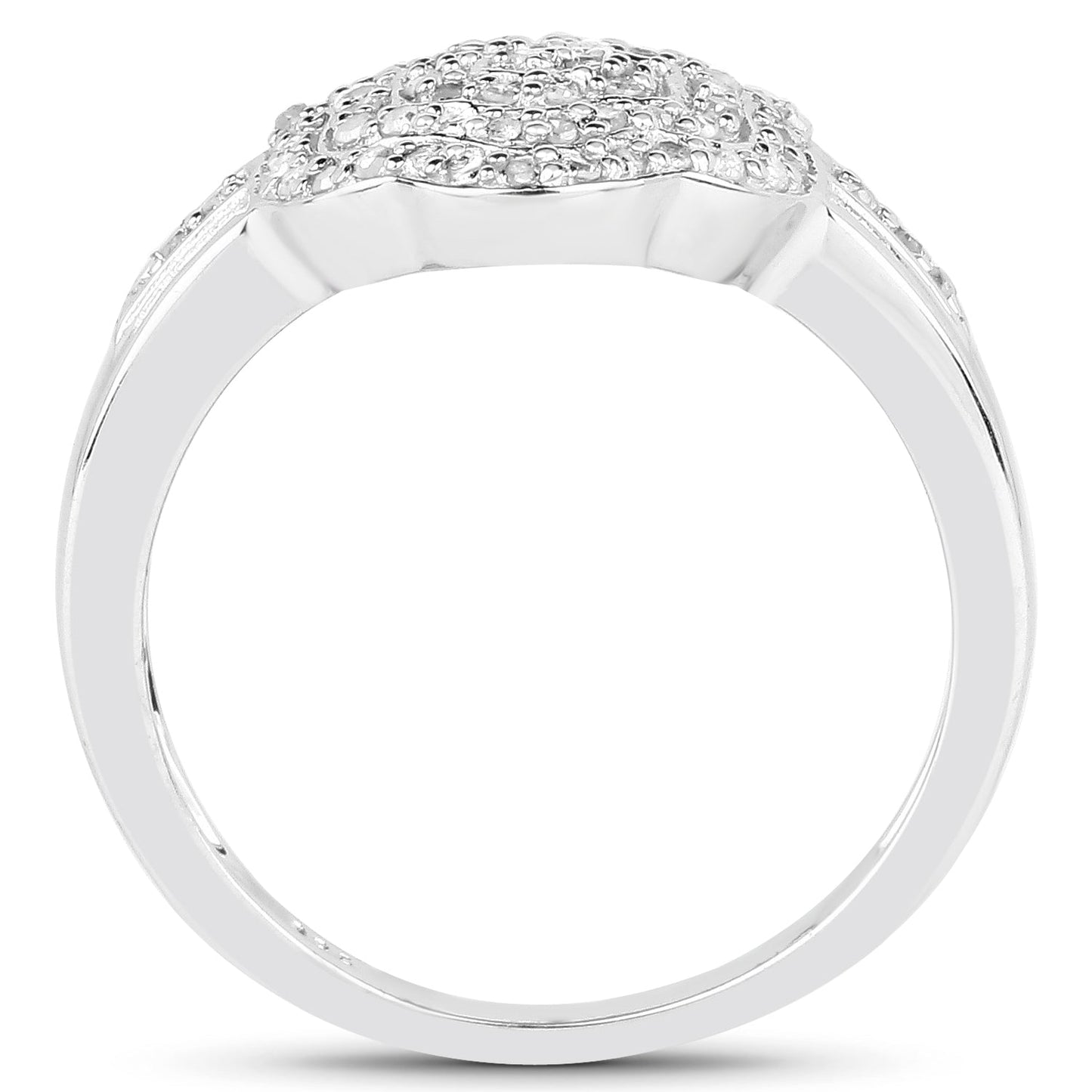 Bague en Argent Sterling Plaquée Or Jaune 14K avec Diamants Blancs de 0,29 Carat