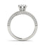14k White Gold Round Diamond Bypass Engagement Ring