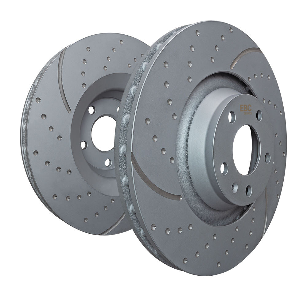 EBC Brakes Ultimax Slotted Vented Rear Disc Rotors - 2-Wheel Set, 330 mm - Korvel