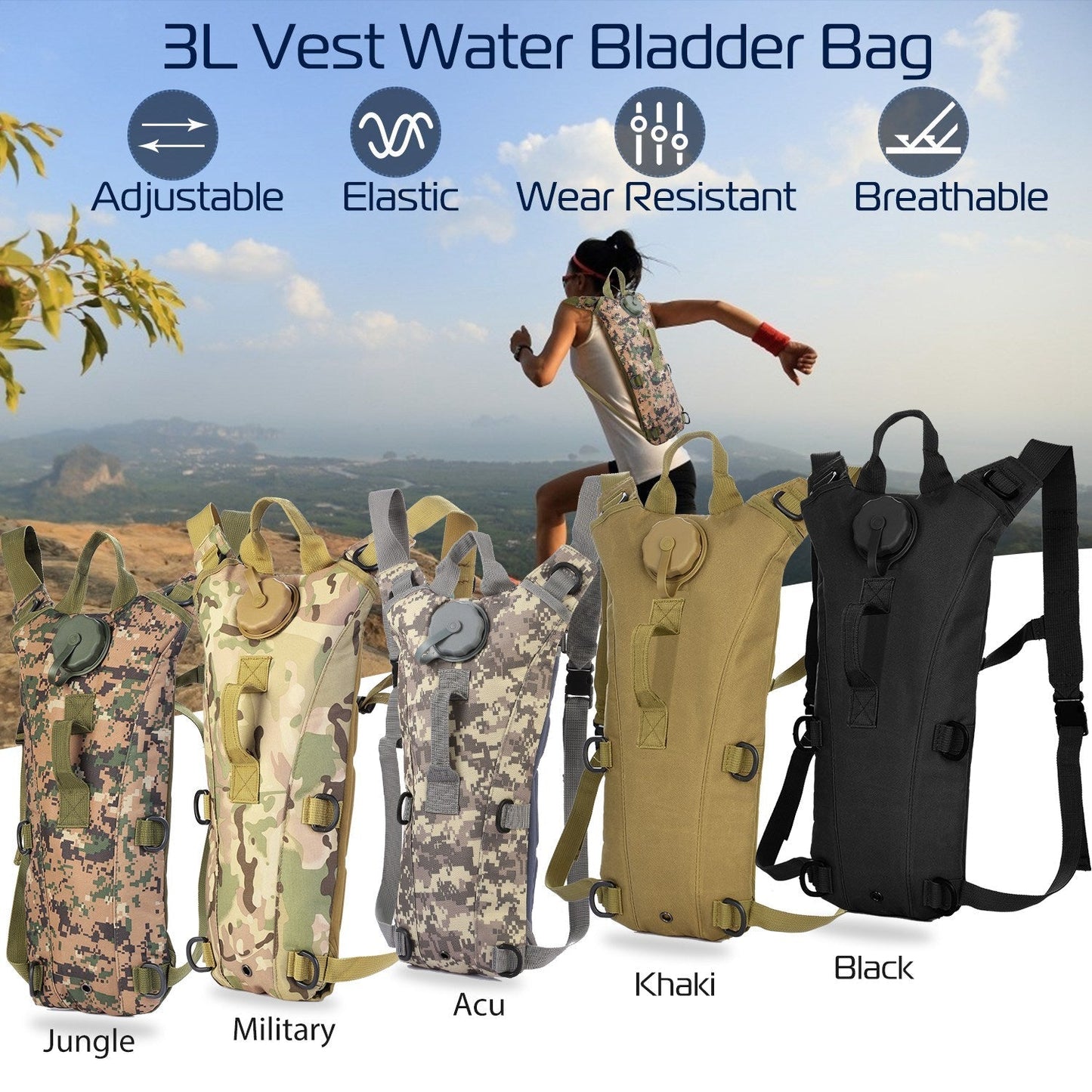 GBruno Sac d'hydratation tactique 3L