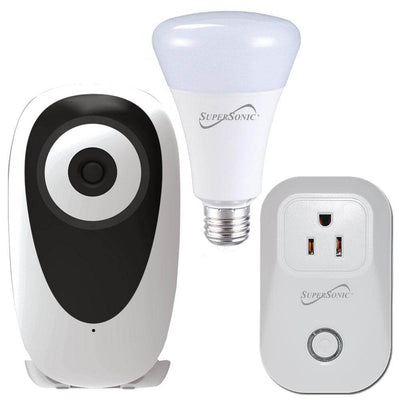Supersonic Smart Home Starter Kit: HD Camera, Plug & Bulb