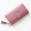 Geometric Letter Buckle Clutch Bag with Tassel Design