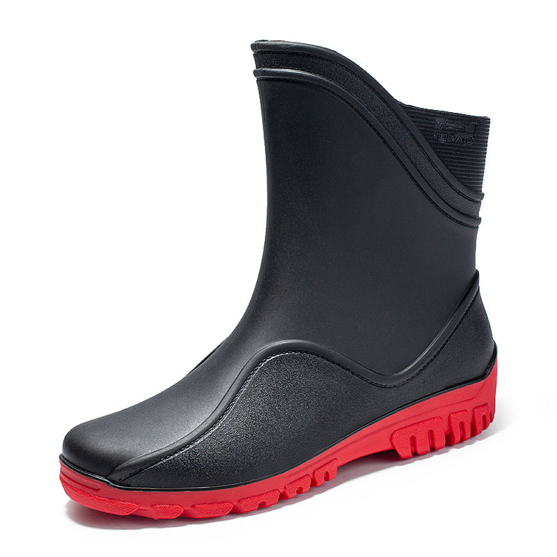 Men's Mid-Tube Waterproof Outdoor Boots