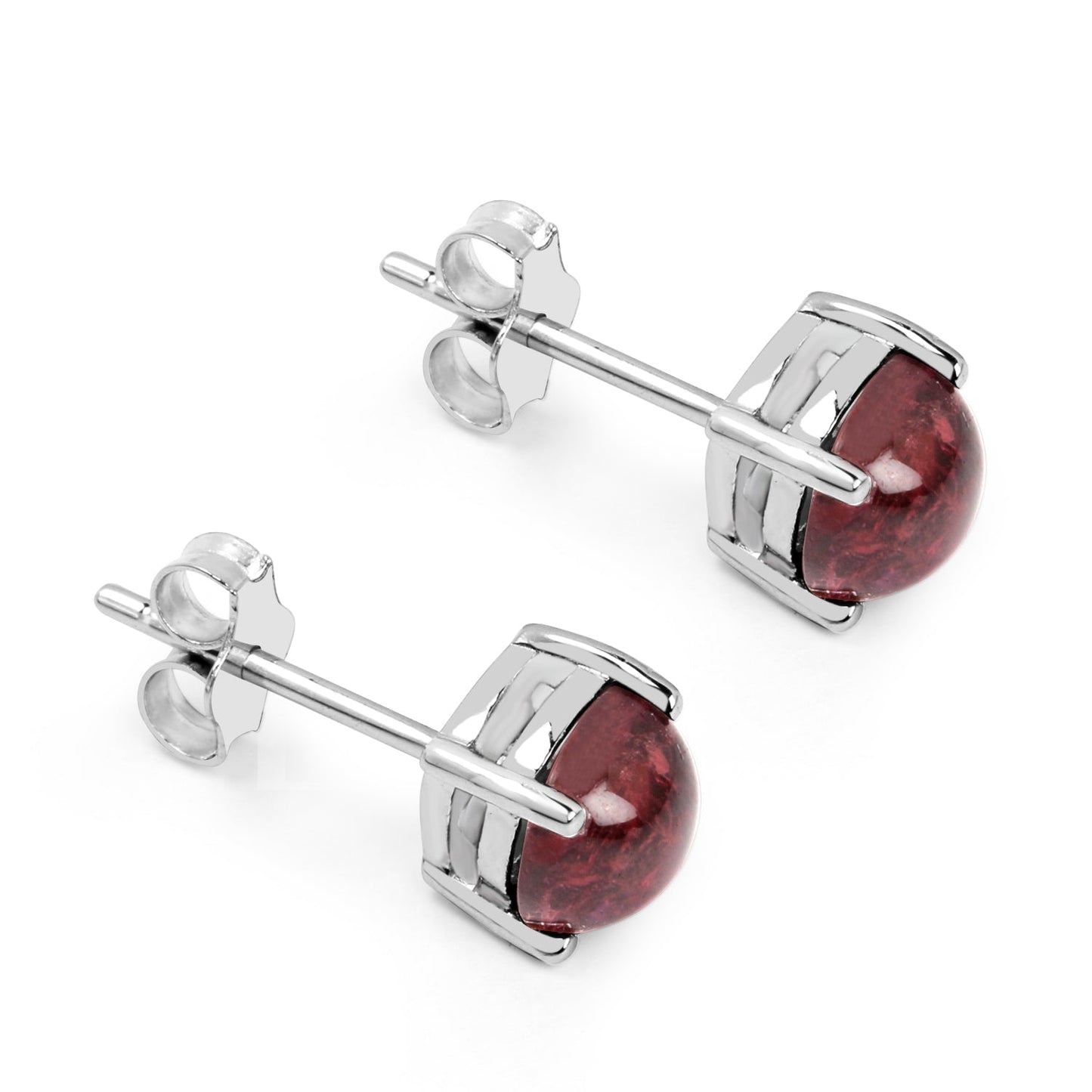 2.60 Carat Genuine Pink Topaz Sterling Silver Earrings