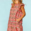 Chic Full Size Ruffled Printed Dress with Pockets