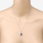 Pendentif en Tanzanite et Diamant Blanc de 3,05 Carats en Or Blanc 14K