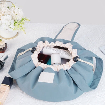 Large Capacity Barrel Drawstring Makeup Bag for Women