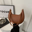 Bolso de Hombro Texturizado en Forma de Media Luna Niche para Mujeres