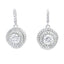 Pendientes de Zirconia Cubica Natural en Plata de Ley