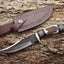 Artisan Crafted 1095 Steel Hunting Knife with Antler & Exotic Wood Handle – 11" | KBS Knives - Korvel