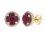 Pendientes de rubí y diamante de 1.46 ct en oro amarillo de 14 quilates