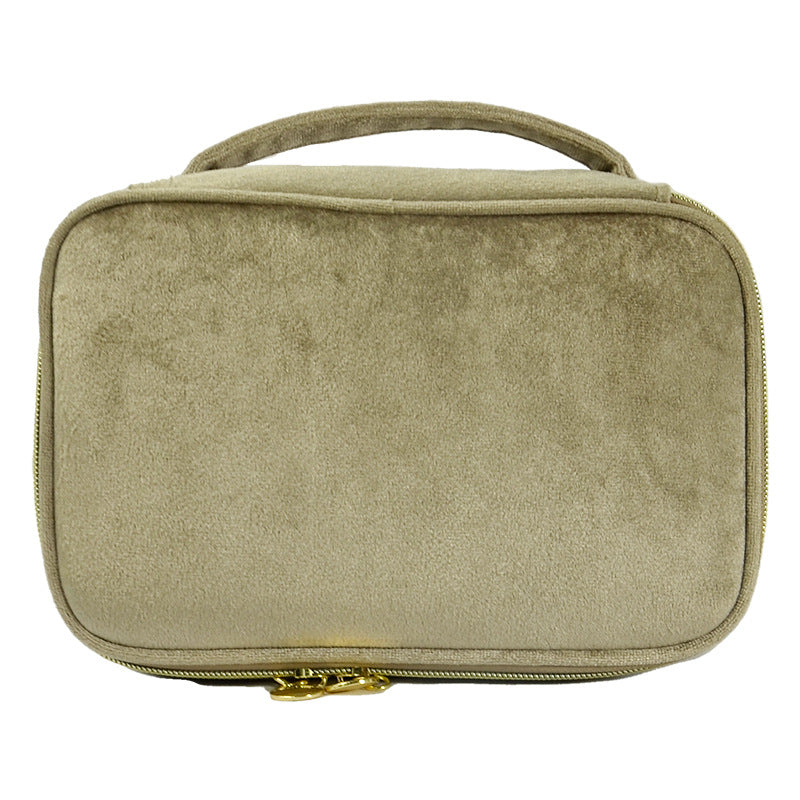 Sac à maquillage en flanelle - Portable et spacieux
