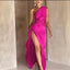Elegant One-Shoulder Backless Slit Dress for Women