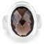 Anillo de Plata de Ley con Cuarzo Ahumado de 7.90 Quilates