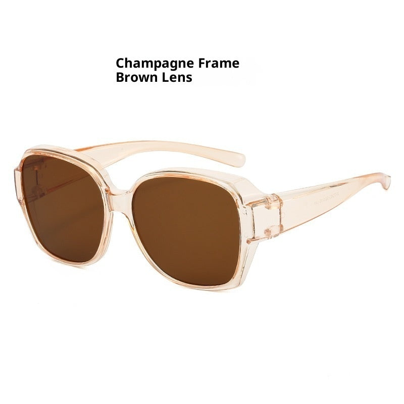 Gafas de sol polarizadas con clip para miopía de gran tamaño