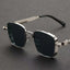 Lunettes de soleil en métal rétro pour hommes