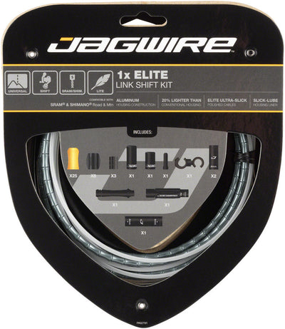 Kit de câble de dérailleur Jagwire 1x Elite - SRAM/Shimano, gris poli