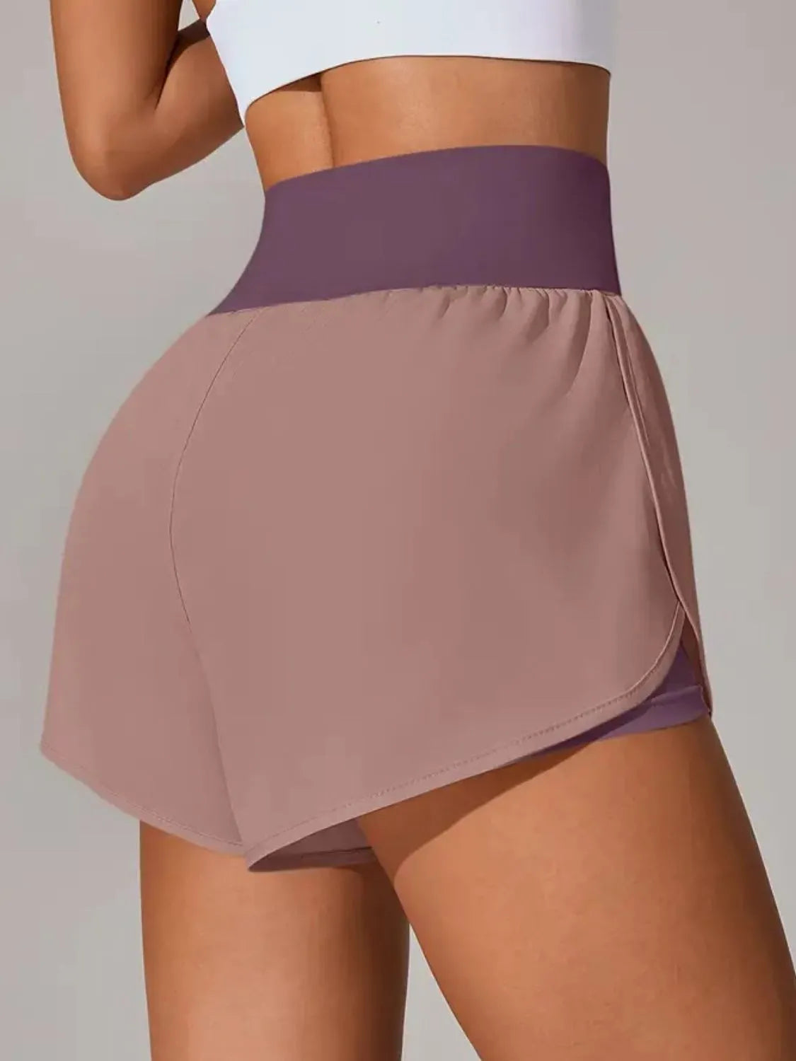Shorts Actifs Taille Haute avec Poches