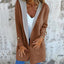 Manteau Cardigan Contrast Élégant pour Femmes avec Capuche