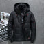 Premium Hooded Men's Black Parka Coat