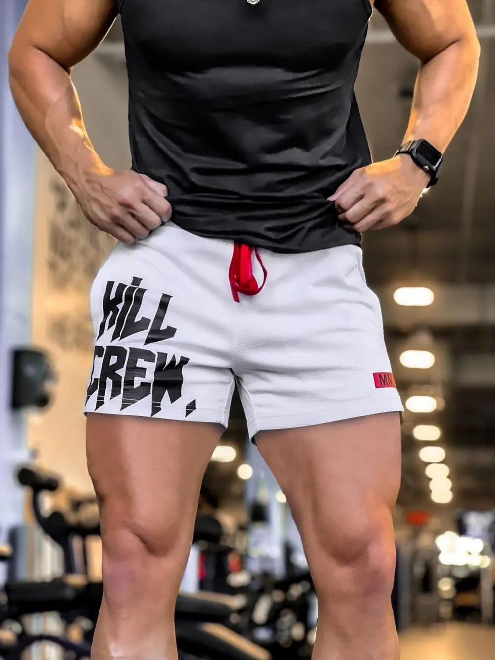 Pantalones Cortos Activos de Talla Grande para Hombre con Cinta Ajustable