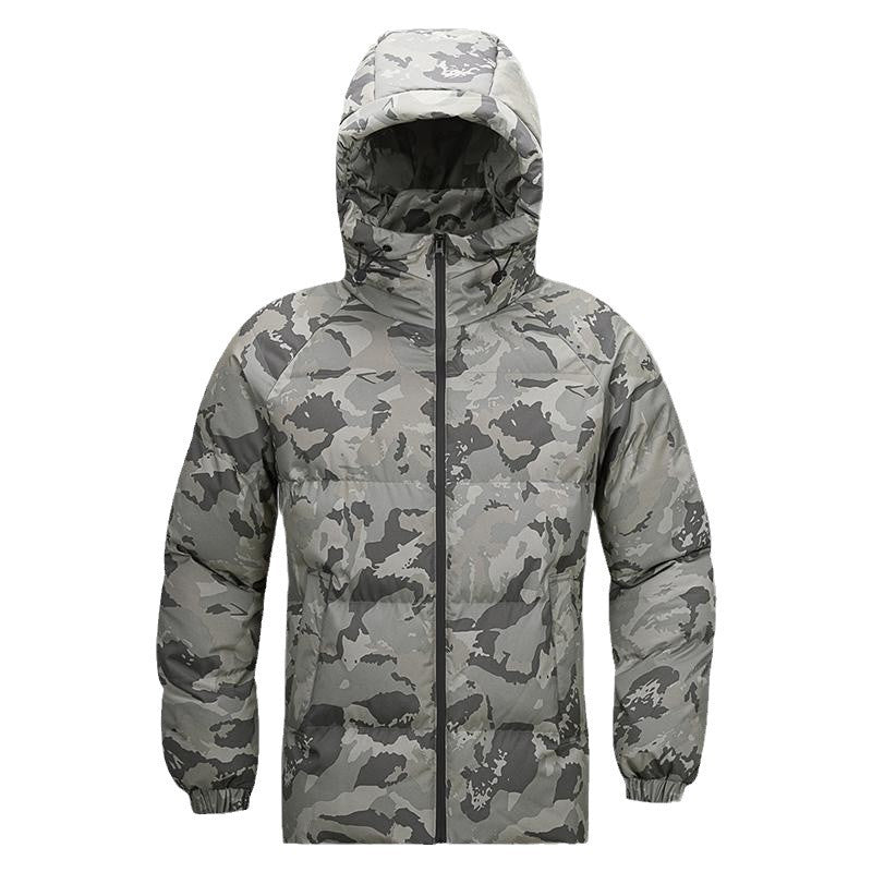 Men's Hooded Camouflage Parka - Waterproof & Warm