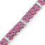 17.65 Carat Ruby and White Topaz Sterling Silver Bracelet