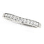 14k White Gold Curved Diamond Wedding Band